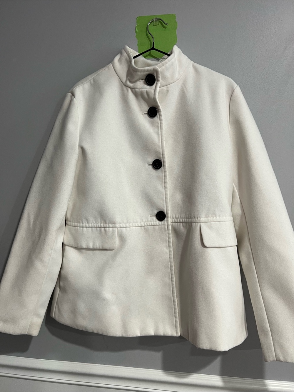 Classic Women's White, Button-Front Coat